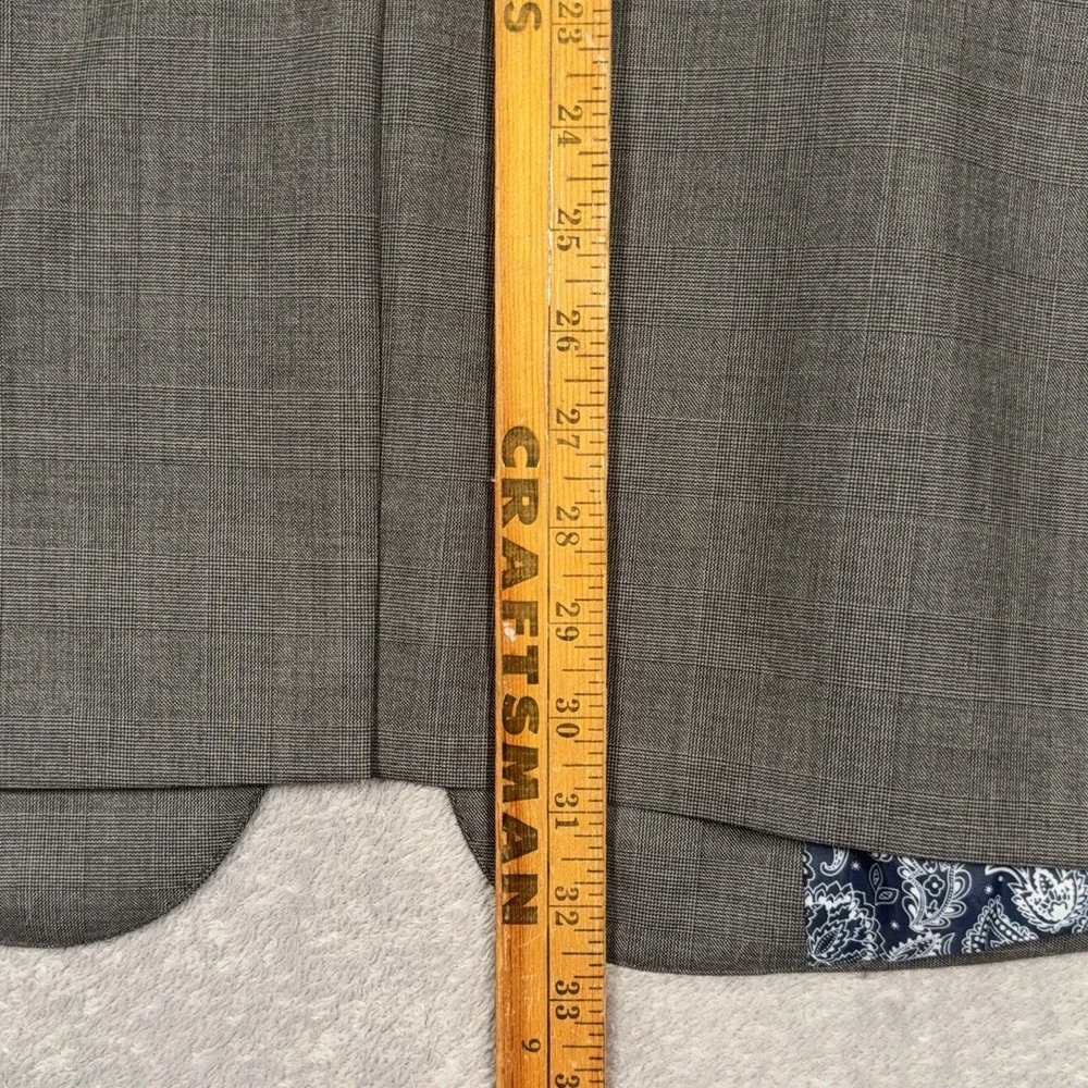 Mens 42 Suit Jacket Sport Coat Blazer Drago Super 160s Wool Surgeon Cuffs READ